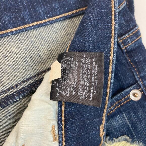 Express Legging Distressed Mid Rise Jeans - Picture 3 of 8